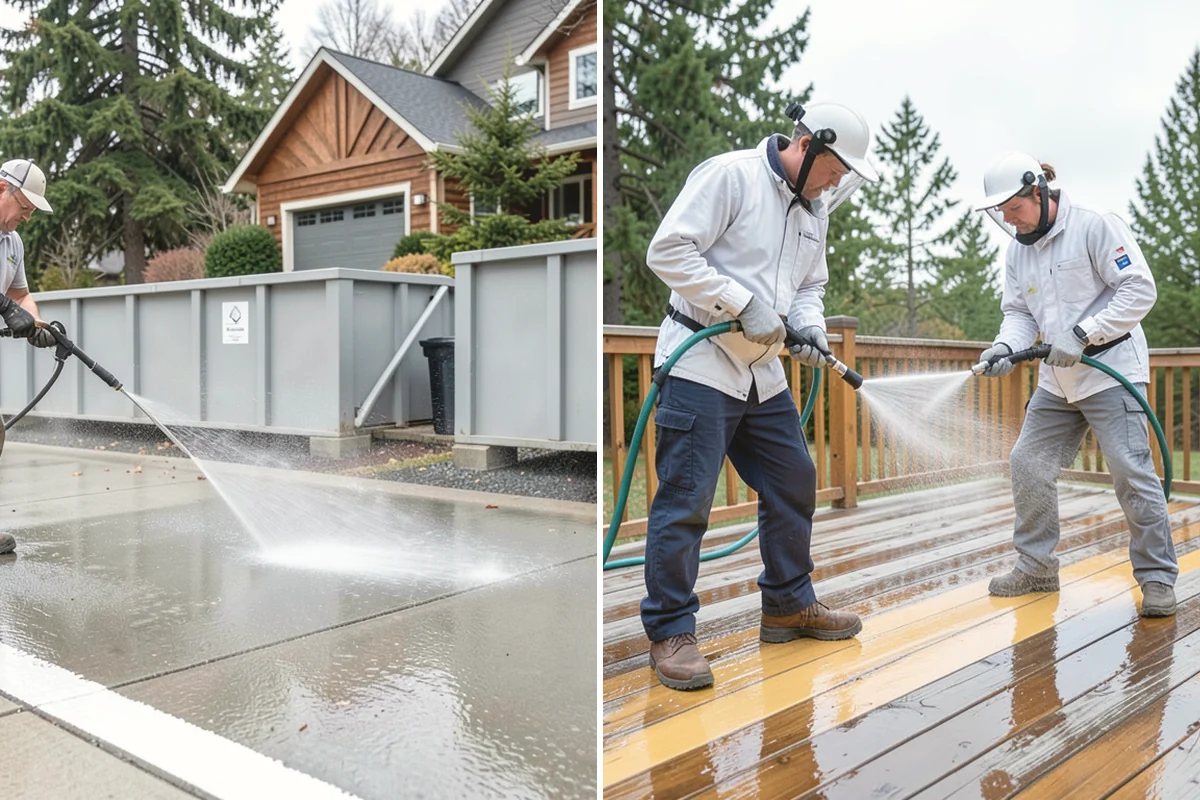 Breezeway Cleaning in Steilacoom, Pierce County, WA - Clear leaves and debris from the passage