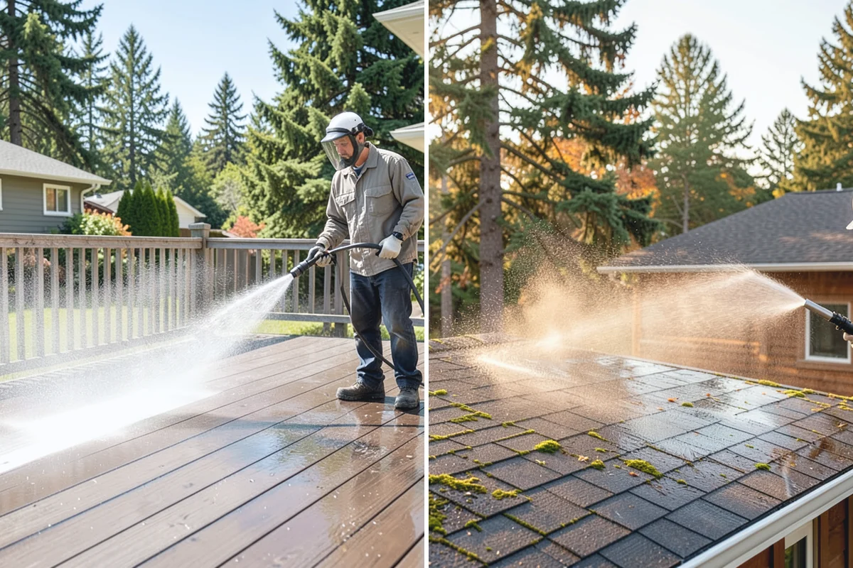 Breezeway Cleaning in Sumner, Pierce County, WA - Clear leaves and debris from the passage