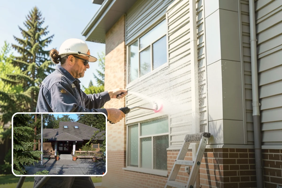 Breezeway Cleaning in Yarrow Point, King County, WA - Clears moss and slick film from the walkway floor