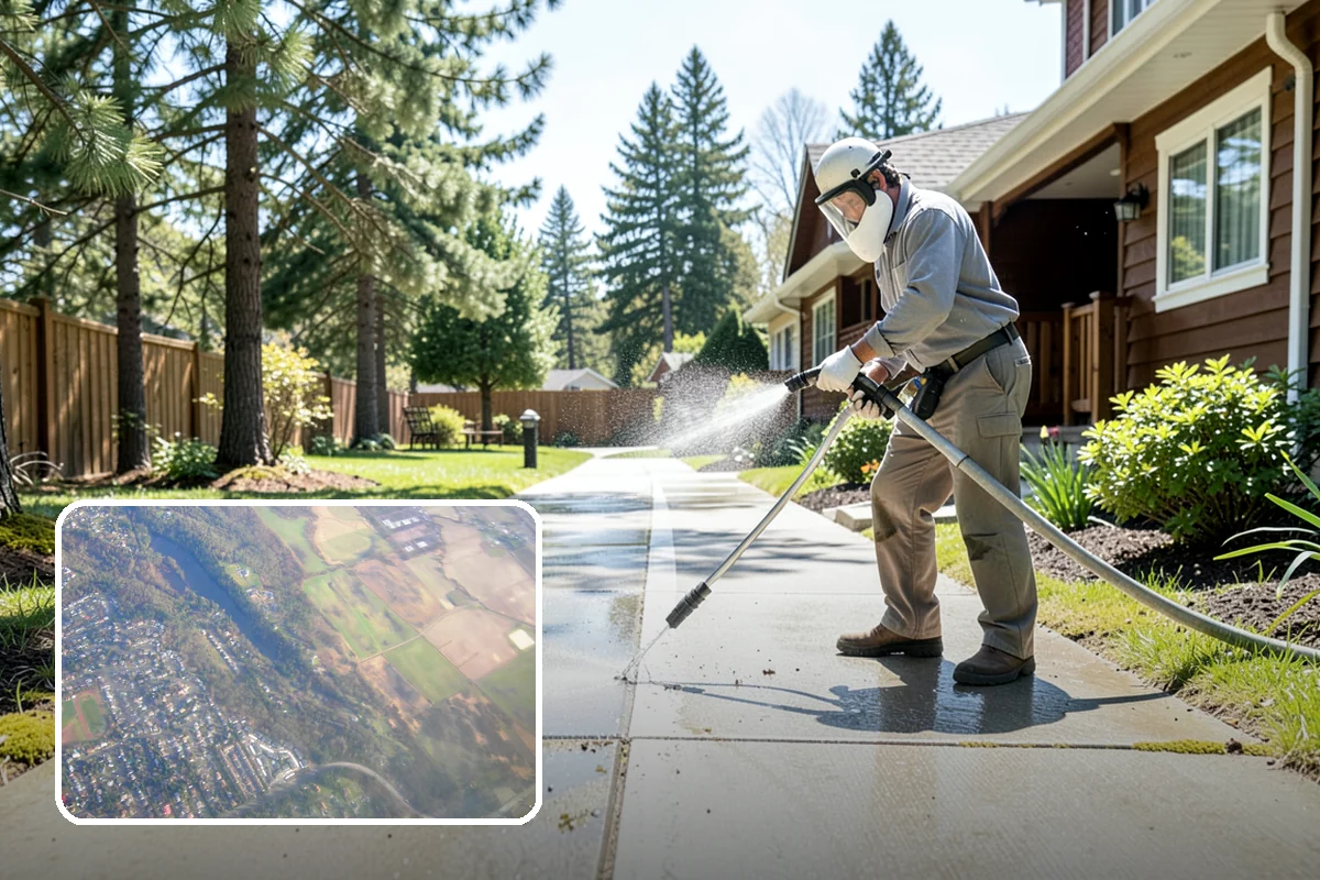 Brewery Exterior Cleaning in Algona, King County, WA - Cuts sticky beer and sugar residue from patios and floors