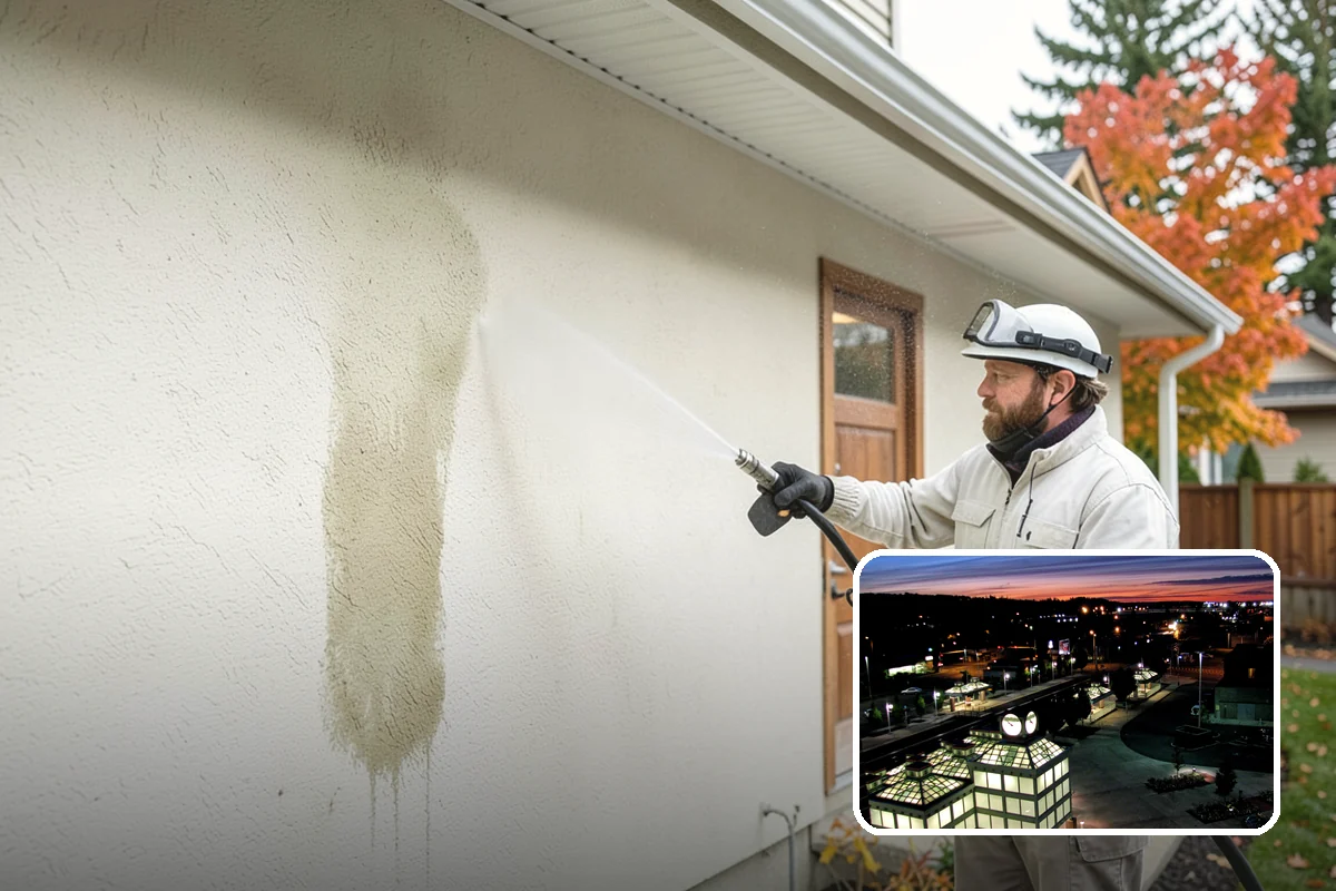 Brewery Exterior Cleaning in Auburn, King County, WA - Cuts sticky beer and sugar residue from patios and floors
