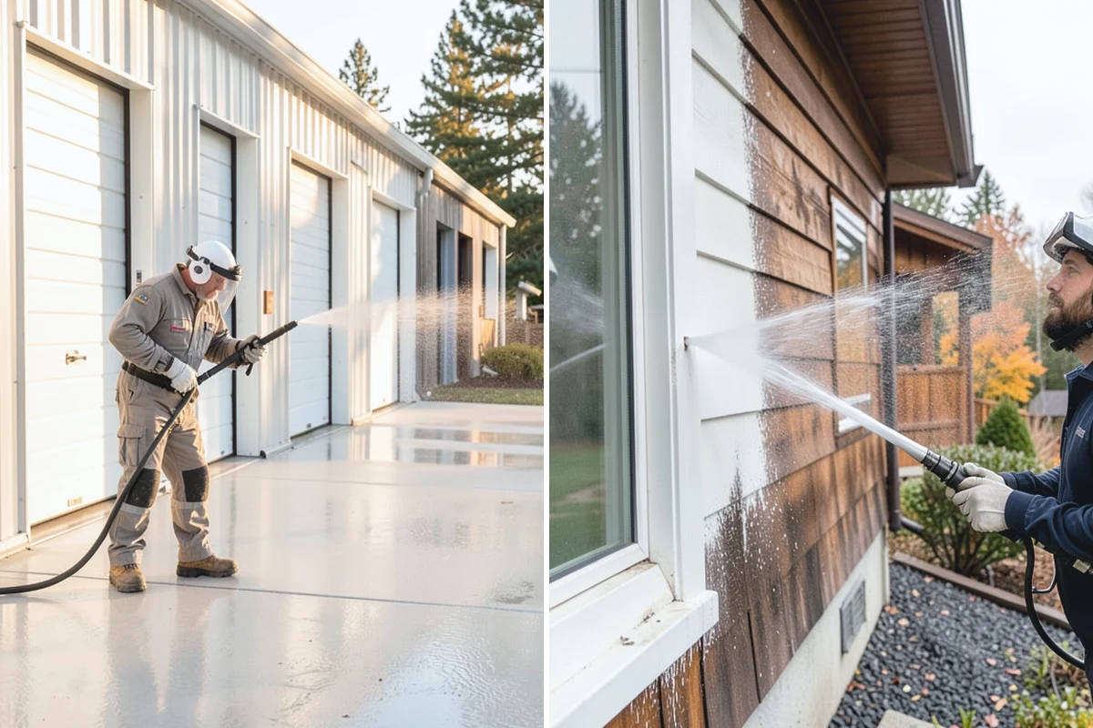Brewery Exterior Cleaning in Beaux Arts Village, King County, WA - Pre-treat sticky patio and dock zones with a degreaser