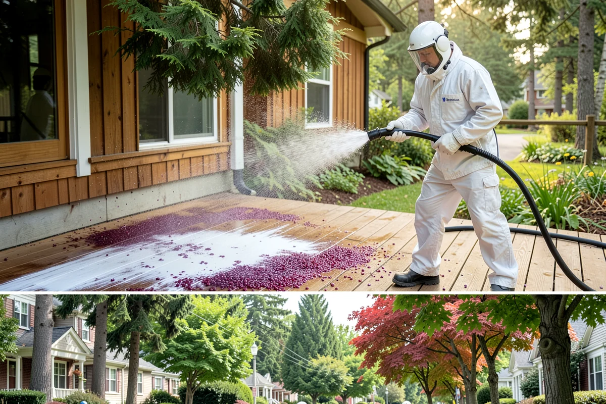 Brewery Exterior Cleaning in Beaux Arts Village, King County, WA - Late spring cleaning readies patios for the busy summer taproom season, with quarterly touch-ups through the year.