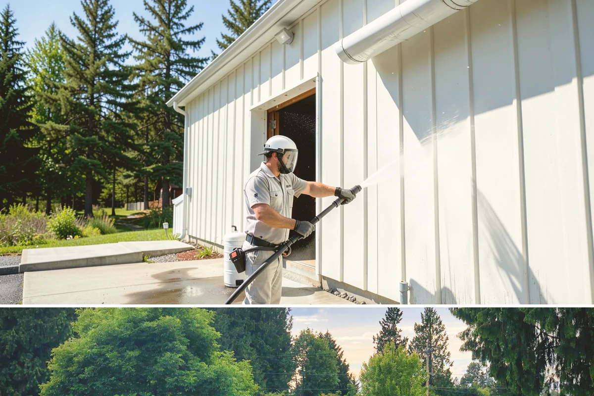 Brewery Exterior Cleaning in Bonney Lake, Pierce County, WA - Late spring cleaning readies patios for the busy summer taproom season, with quarterly touch-ups through the year.