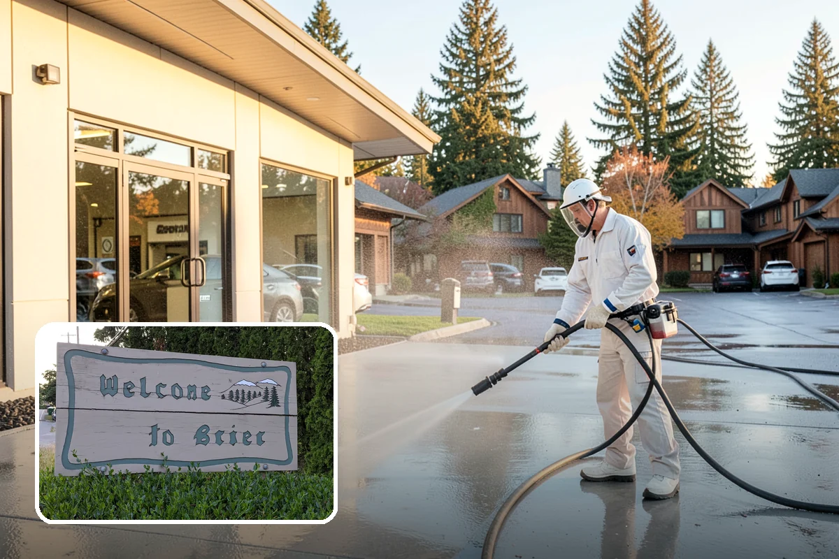 Brewery Exterior Cleaning in Brier, Snohomish County, WA - Cuts sticky beer and sugar residue from patios and floors