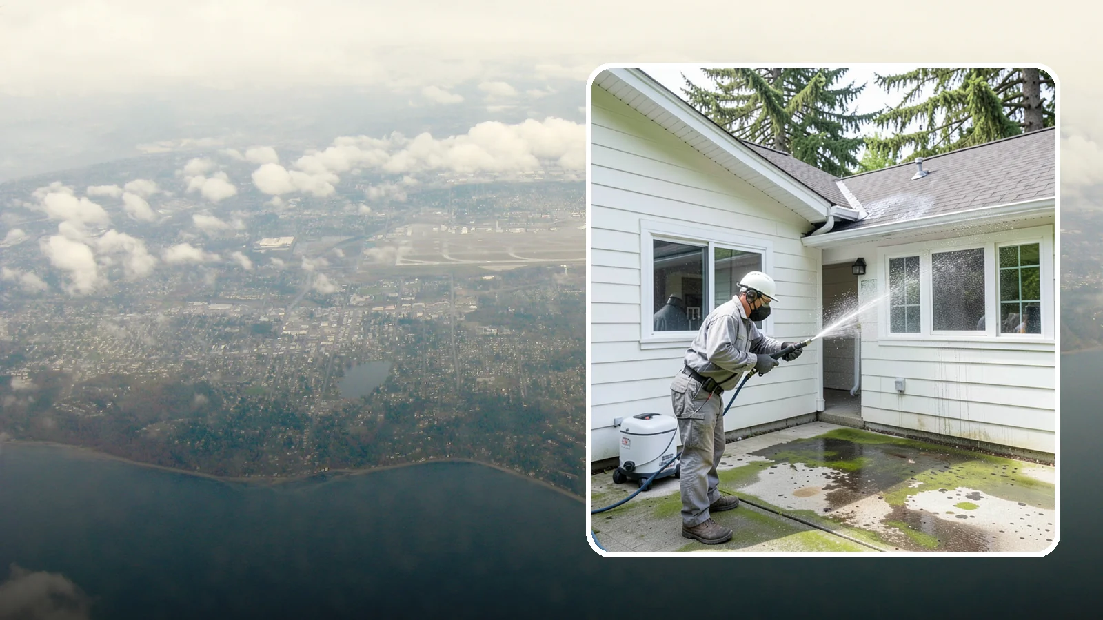 Brewery Exterior Cleaning in Burien, King County, WA - Exterior cleaning for breweries and taprooms that clears spilled beer, grain residue, and Northwest algae from patios, loading...