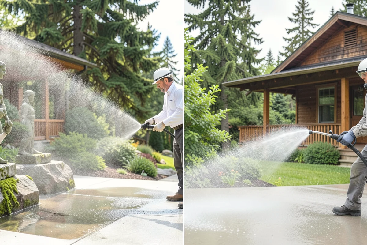Brewery Exterior Cleaning in Carnation, King County, WA - Pre-treat sticky patio and dock zones with a degreaser