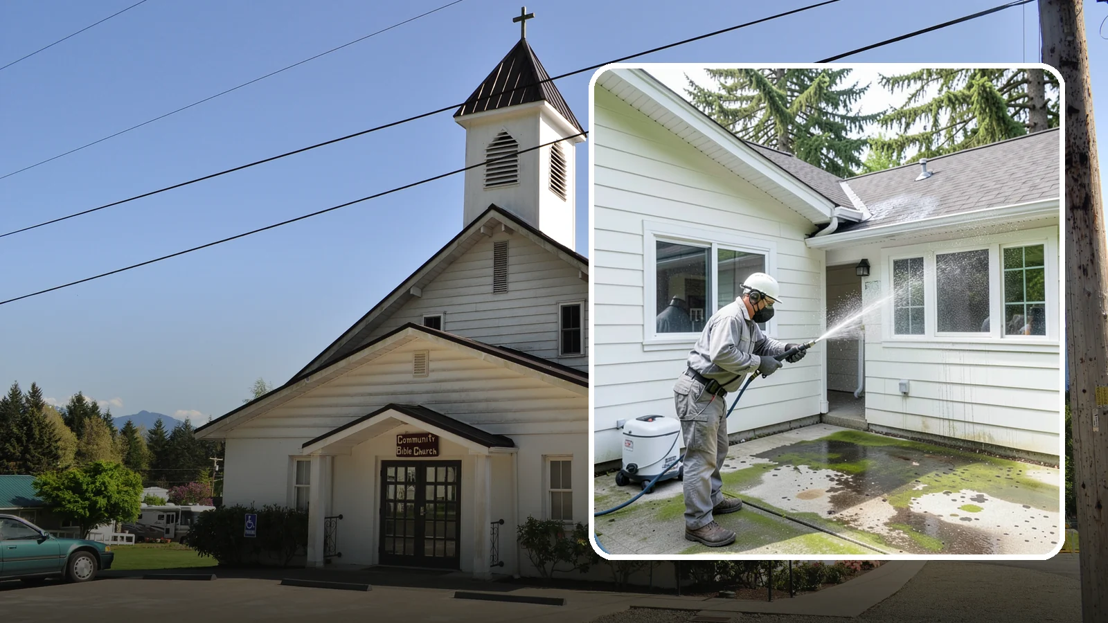 Brewery Exterior Cleaning in Concrete, Skagit County, WA - Exterior cleaning for breweries and taprooms that clears spilled beer, grain residue, and Northwest algae from patios, loading...