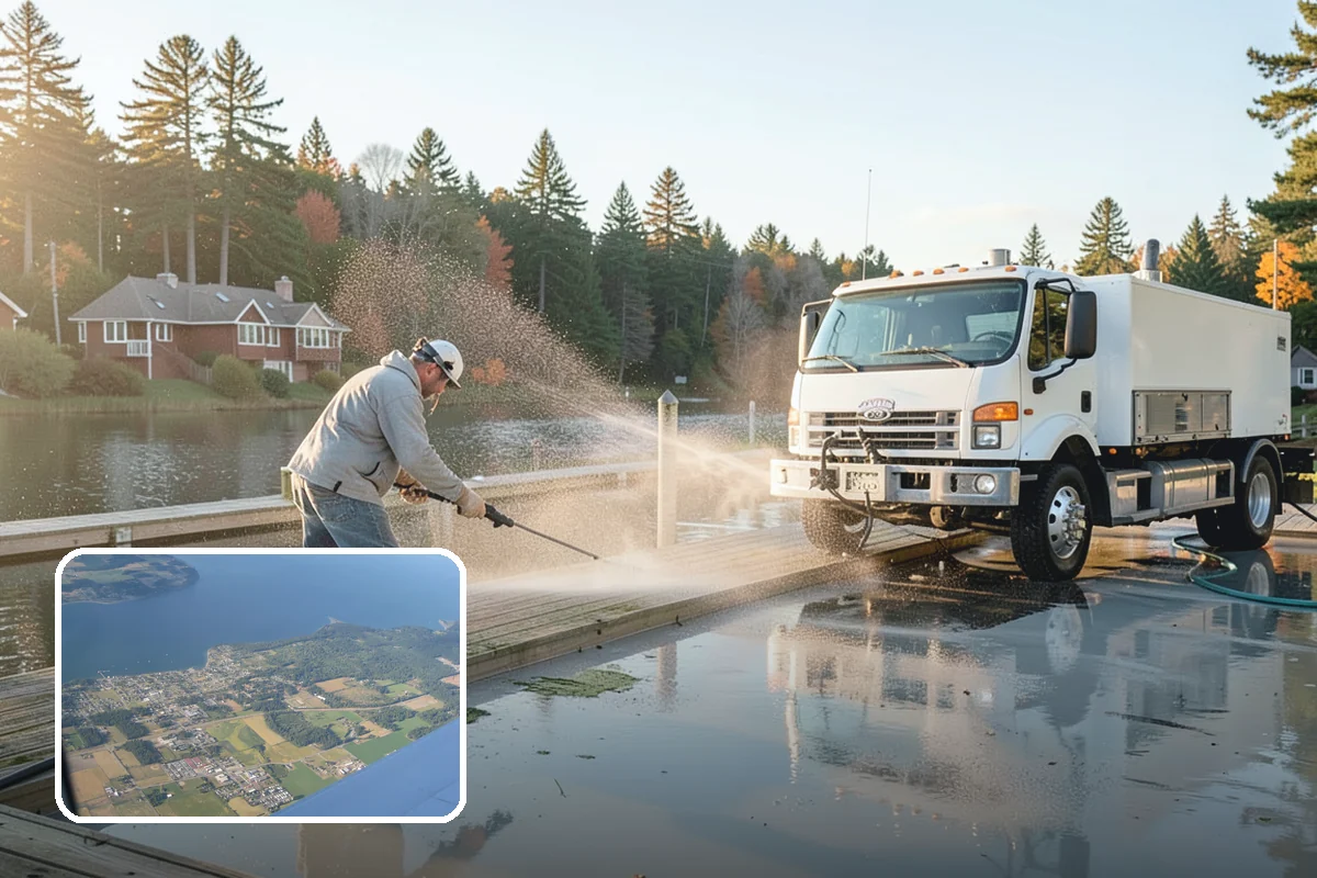 Brewery Exterior Cleaning in Coupeville, Island County, WA - Cuts sticky beer and sugar residue from patios and floors
