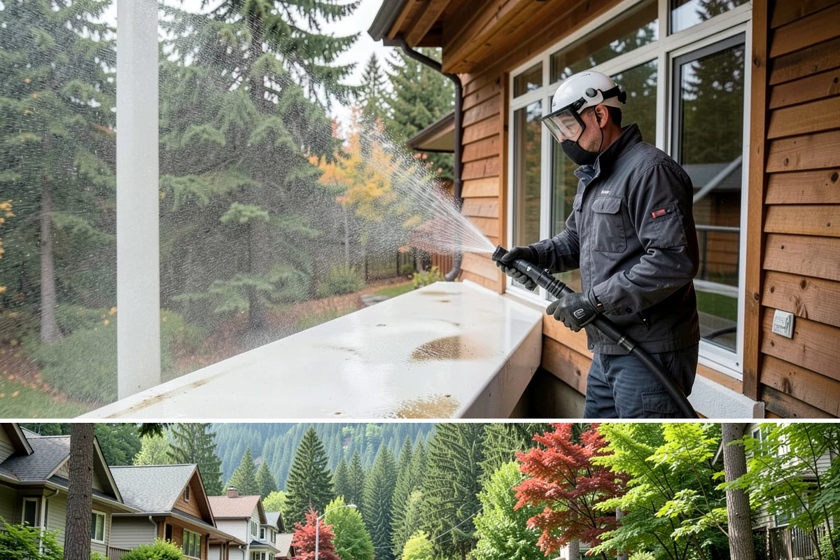 Brewery Exterior Cleaning in Darrington, Snohomish County, WA - Late spring cleaning readies patios for the busy summer taproom season, with quarterly touch-ups through the year.