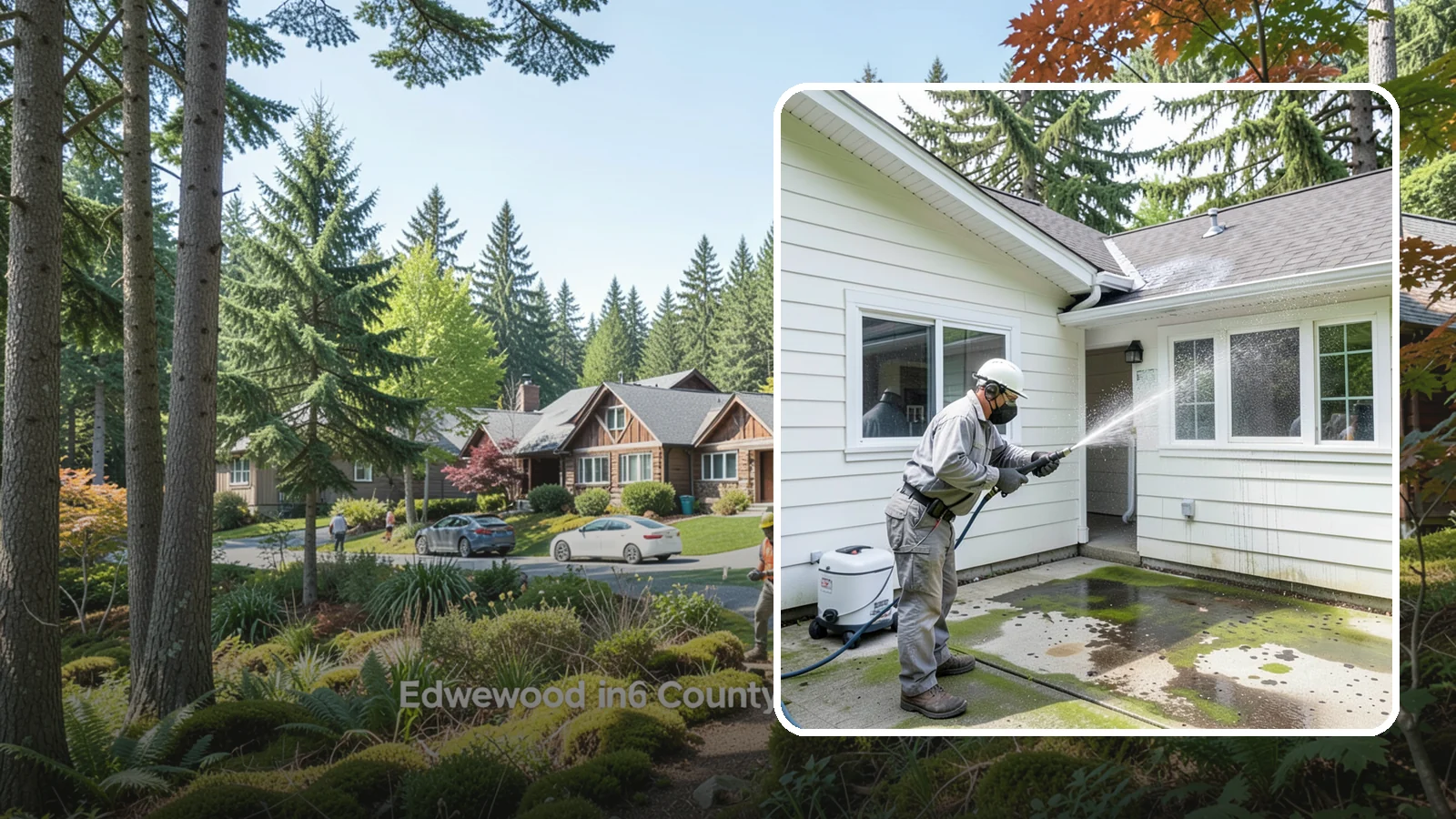 Brewery Exterior Cleaning in Edgewood, Pierce County, WA - Exterior cleaning for breweries and taprooms that clears spilled beer, grain residue, and Northwest algae from patios, loading...