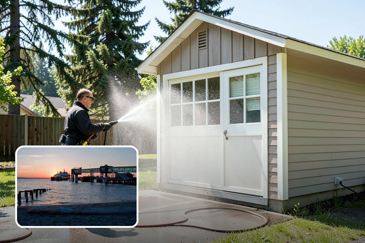 Brewery Exterior Cleaning in Edmonds, Snohomish County, WA - Cuts sticky beer and sugar residue from patios and floors