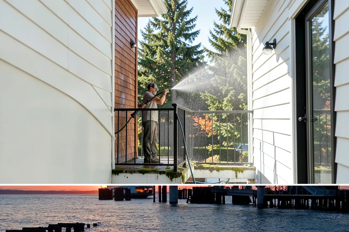 Brewery Exterior Cleaning in Edmonds, Snohomish County, WA - Late spring cleaning readies patios for the busy summer taproom season, with quarterly touch-ups through the year.