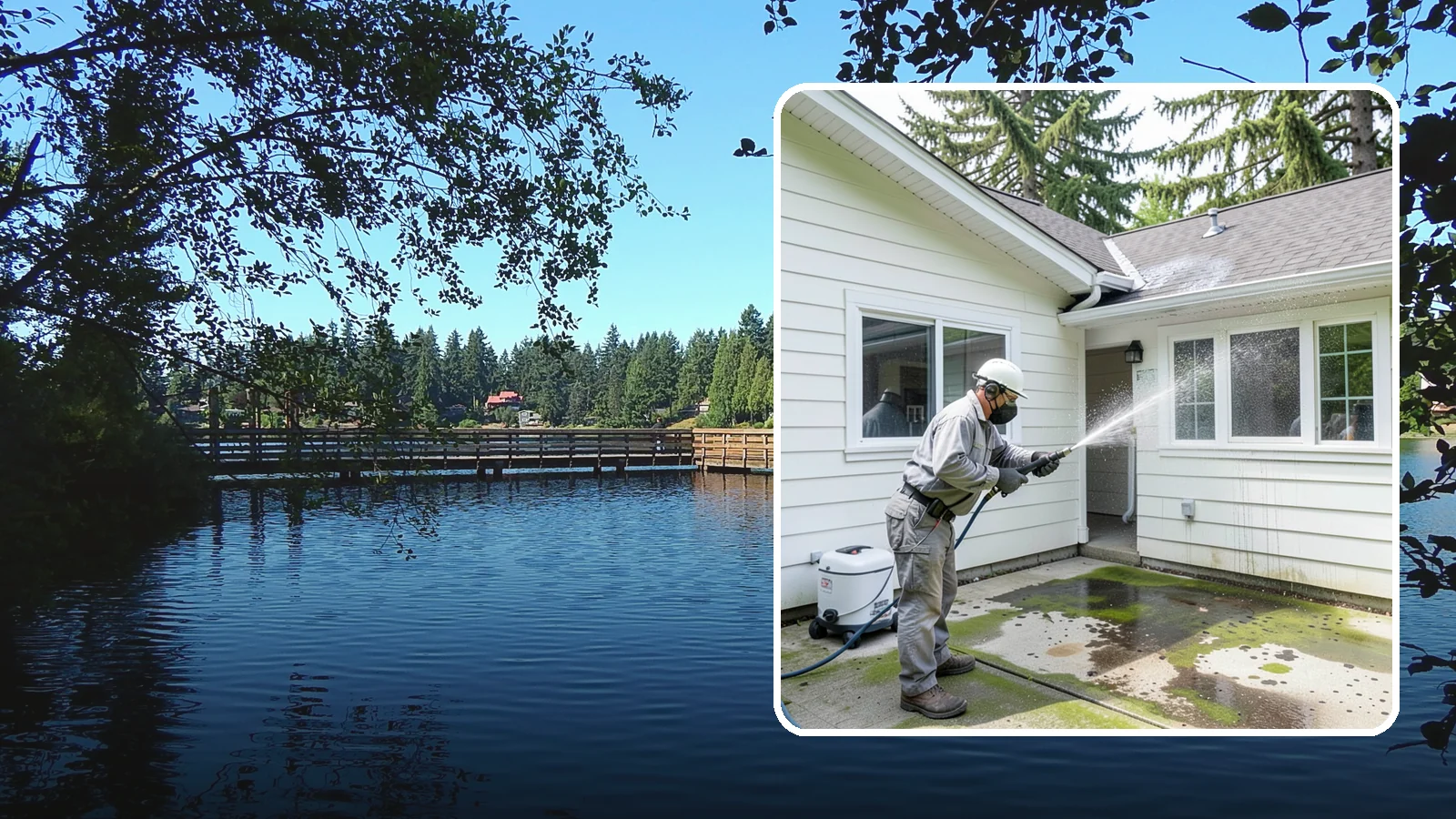 Brewery Exterior Cleaning in Federal Way, King County, WA - Exterior cleaning for breweries and taprooms that clears spilled beer, grain residue, and Northwest algae from patios, loading...