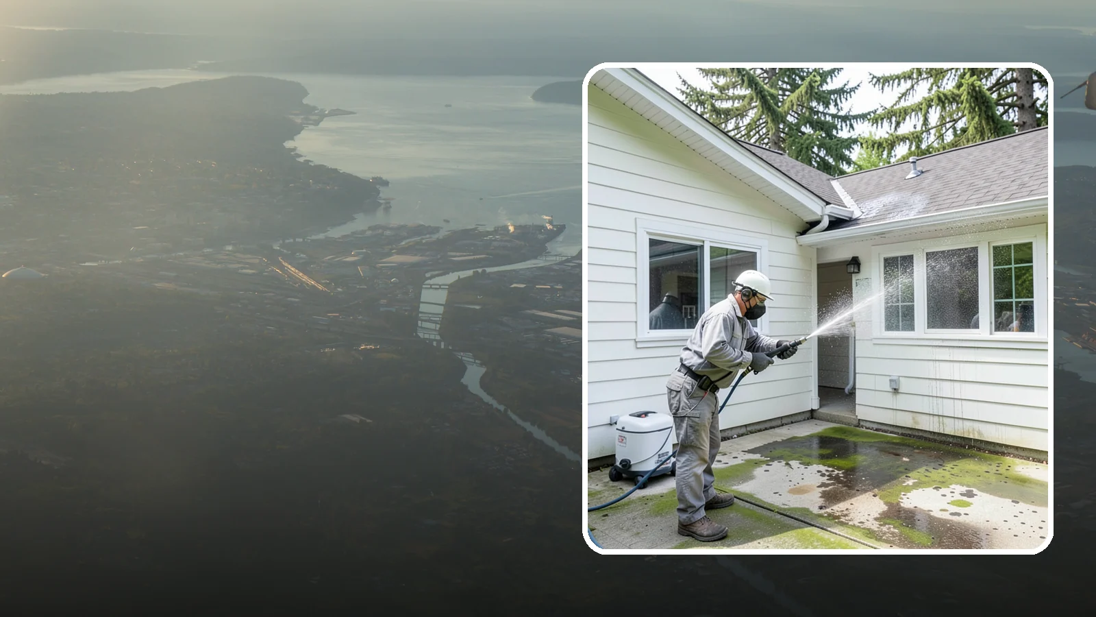 Brewery Exterior Cleaning in Fife, Pierce County, WA - Exterior cleaning for breweries and taprooms that clears spilled beer, grain residue, and Northwest algae from patios, loading...