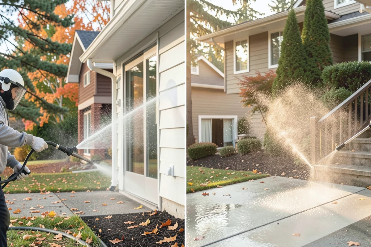 Brewery Exterior Cleaning in Hamilton, Skagit County, WA - Pre-treat sticky patio and dock zones with a degreaser