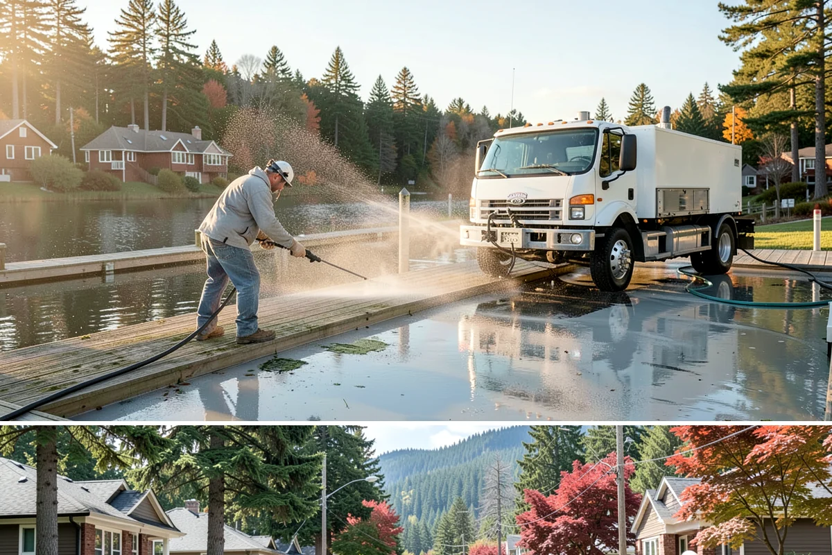 Brewery Exterior Cleaning in Hunts Point, King County, WA - Late spring cleaning readies patios for the busy summer taproom season, with quarterly touch-ups through the year.
