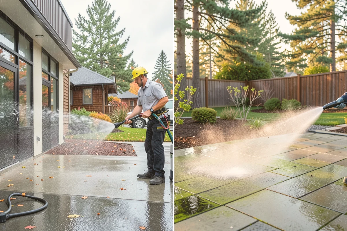 Brewery Exterior Cleaning in Index, Snohomish County, WA - Pre-treat sticky patio and dock zones with a degreaser