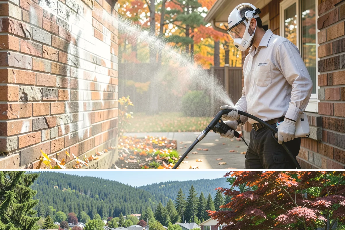 Brewery Exterior Cleaning in Index, Snohomish County, WA - Late spring cleaning readies patios for the busy summer taproom season, with quarterly touch-ups through the year.