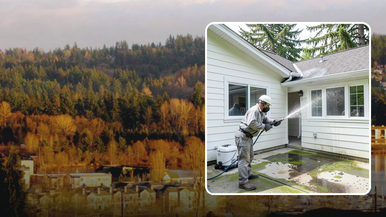Brewery Exterior Cleaning in Kenmore, King County, WA - Exterior cleaning for breweries and taprooms that clears spilled beer, grain residue, and Northwest algae from patios, loading...