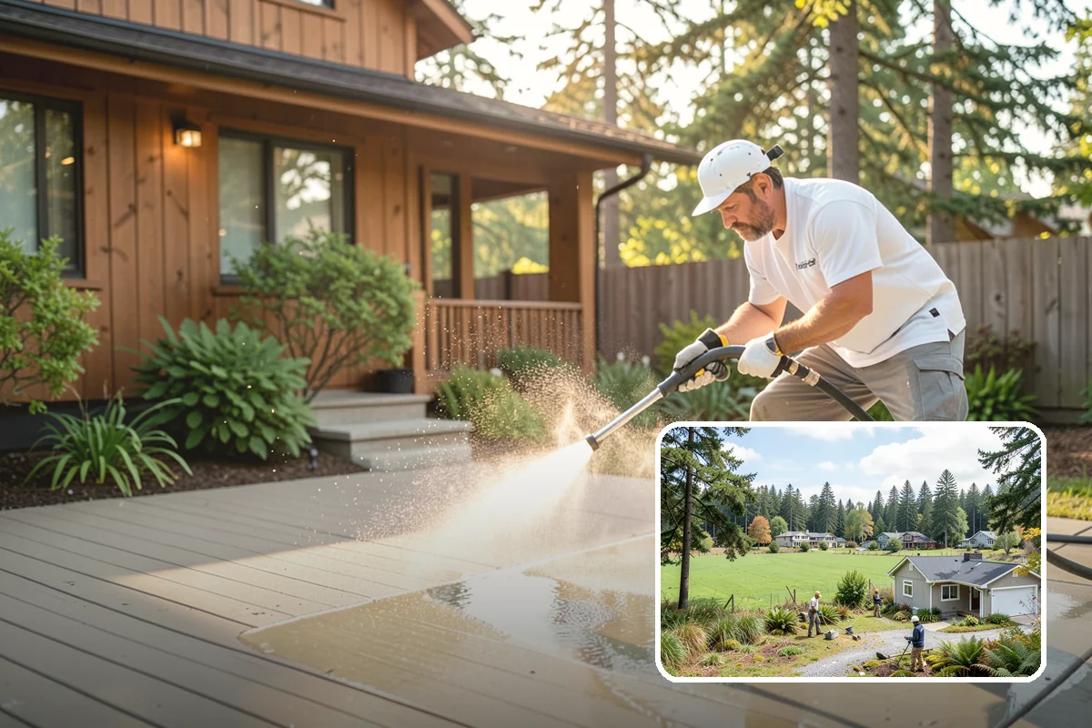 Brewery Exterior Cleaning in Lyman, Skagit County, WA - Cuts sticky beer and sugar residue from patios and floors