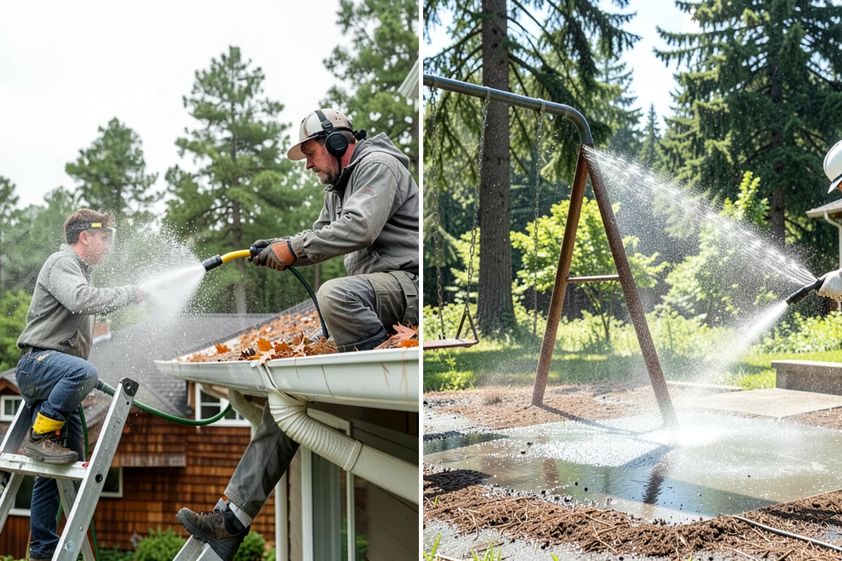 Brewery Exterior Cleaning in Maple Valley, King County, WA - Pre-treat sticky patio and dock zones with a degreaser