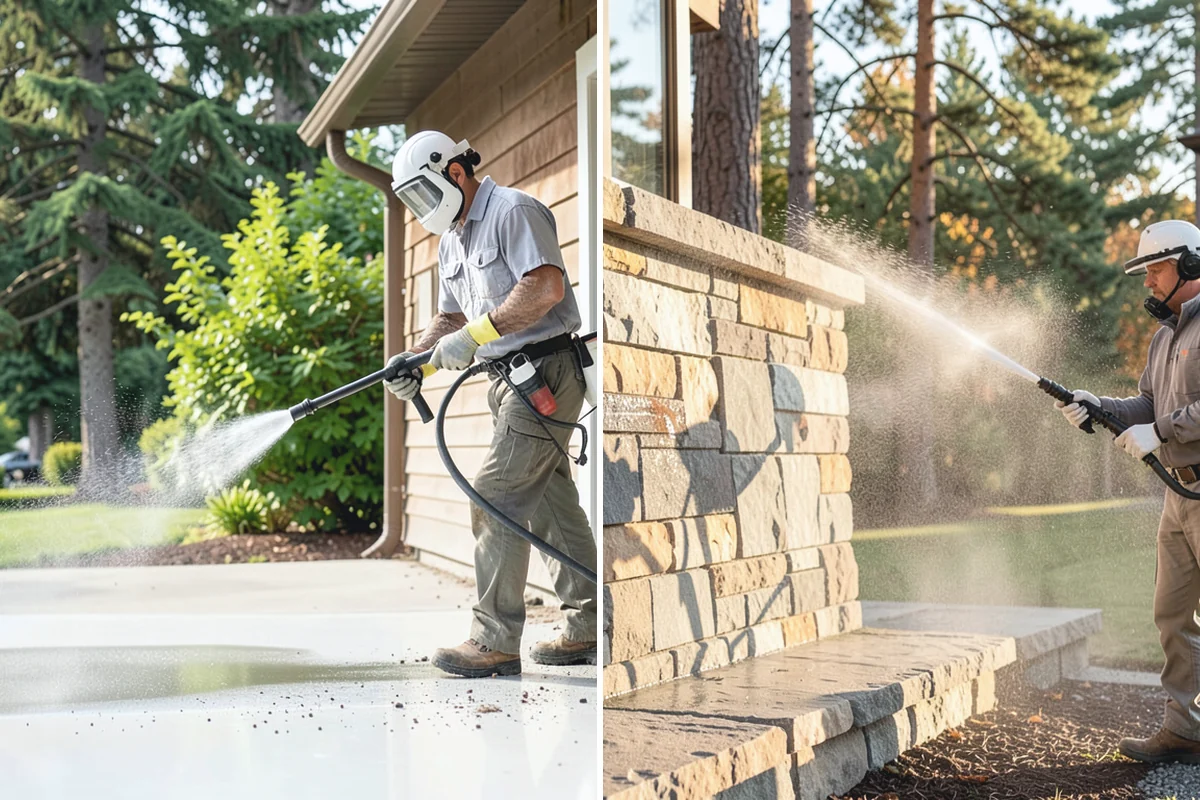 Brewery Exterior Cleaning in Marysville, Snohomish County, WA - Pre-treat sticky patio and dock zones with a degreaser