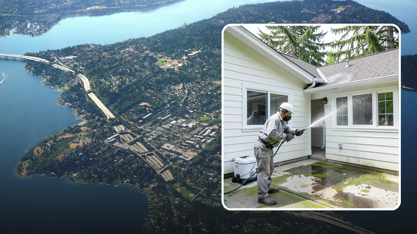 Brewery Exterior Cleaning in Mercer Island, King County, WA - Exterior cleaning for breweries and taprooms that clears spilled beer, grain residue, and Northwest algae from patios, loading...