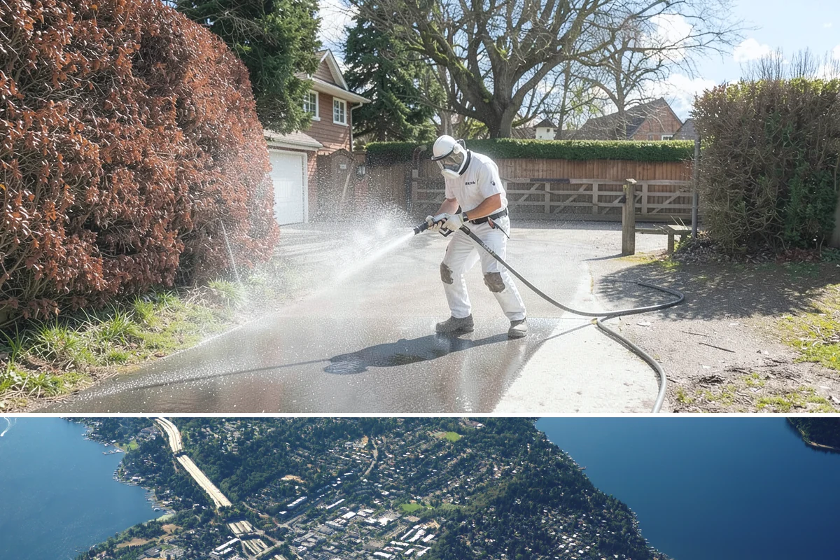 Brewery Exterior Cleaning in Mercer Island, King County, WA - Late spring cleaning readies patios for the busy summer taproom season, with quarterly touch-ups through the year.