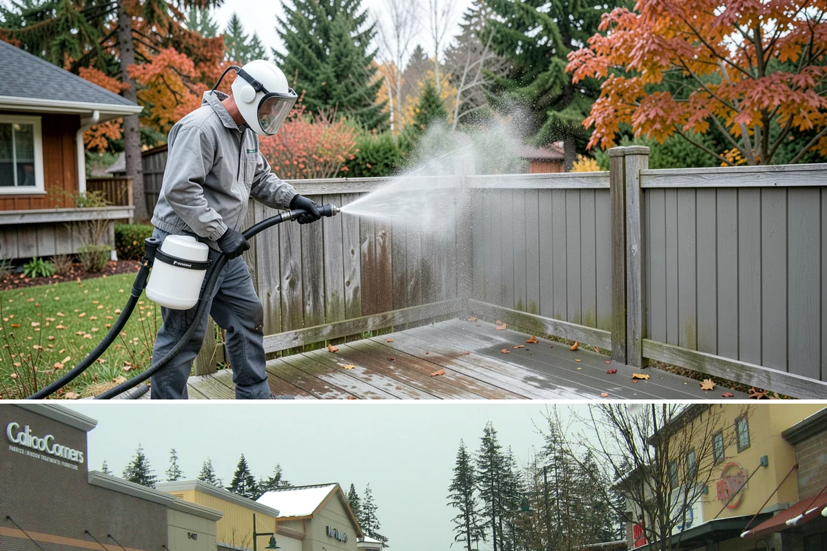 Brewery Exterior Cleaning in Mill Creek, Snohomish County, WA - Late spring cleaning readies patios for the busy summer taproom season, with quarterly touch-ups through the year.