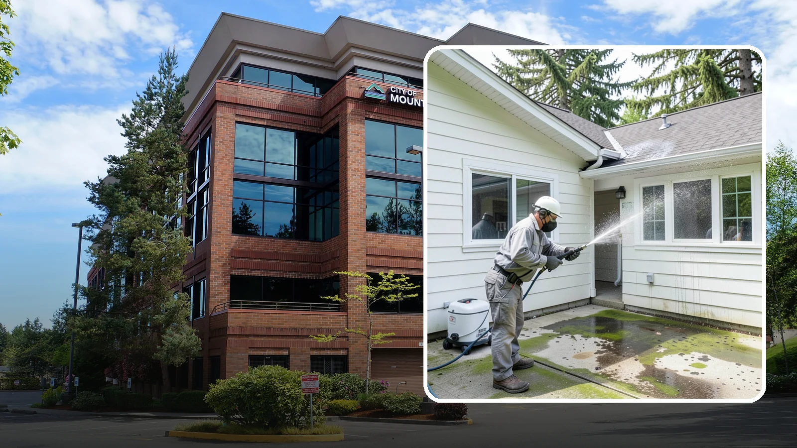 Brewery Exterior Cleaning in Mountlake Terrace, Snohomish County, WA - Exterior cleaning for breweries and taprooms that clears spilled beer, grain residue, and Northwest algae from patios, loading...