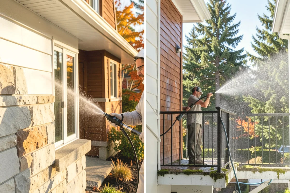 Brewery Exterior Cleaning in Mukilteo, Snohomish County, WA - Pre-treat sticky patio and dock zones with a degreaser