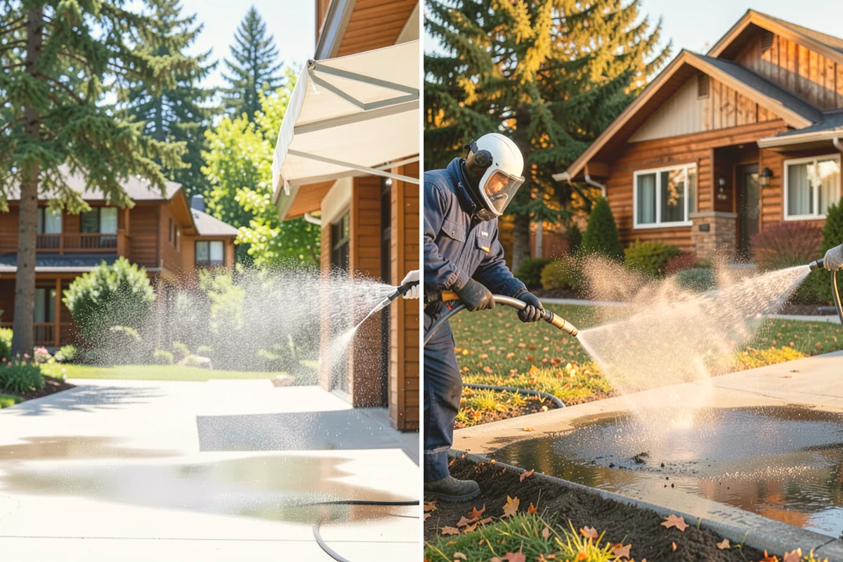 Brewery Exterior Cleaning in Newcastle, King County, WA - Pre-treat sticky patio and dock zones with a degreaser