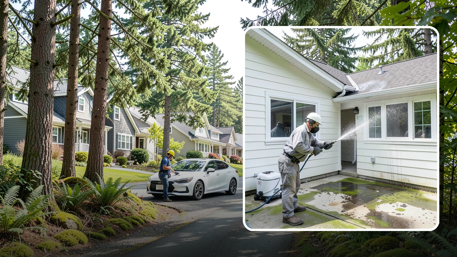 Brewery Exterior Cleaning in Normandy Park, King County, WA - Exterior cleaning for breweries and taprooms that clears spilled beer, grain residue, and Northwest algae from patios, loading...