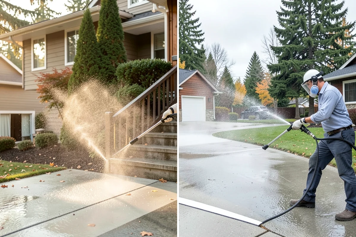 Brewery Exterior Cleaning in Normandy Park, King County, WA - Pre-treat sticky patio and dock zones with a degreaser