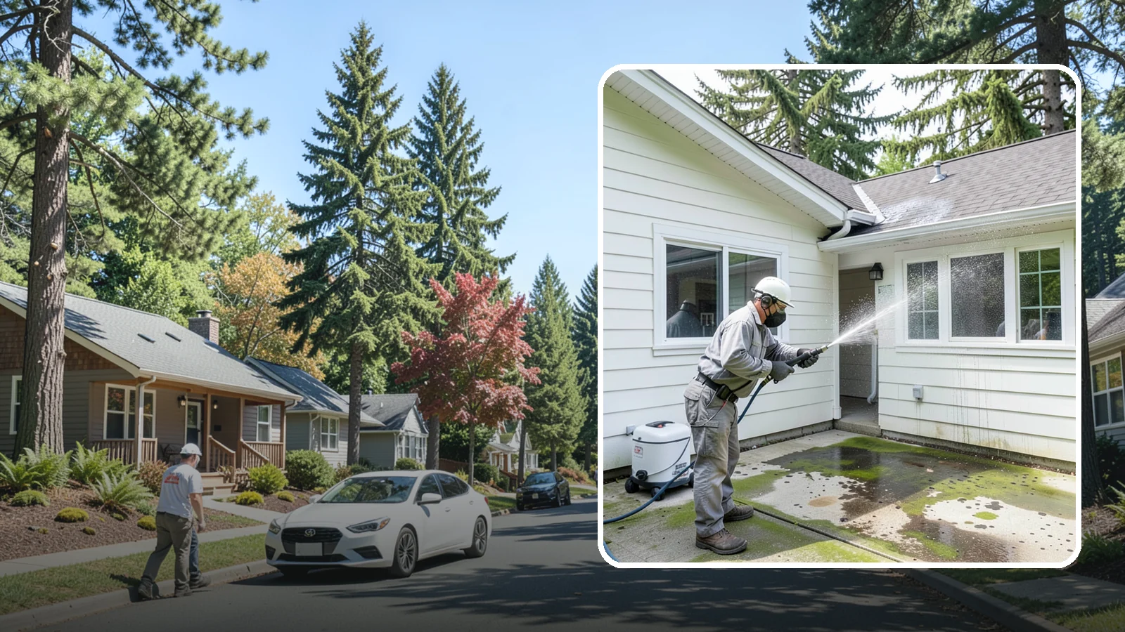 Brewery Exterior Cleaning in Orting, Pierce County, WA - Exterior cleaning for breweries and taprooms that clears spilled beer, grain residue, and Northwest algae from patios, loading...