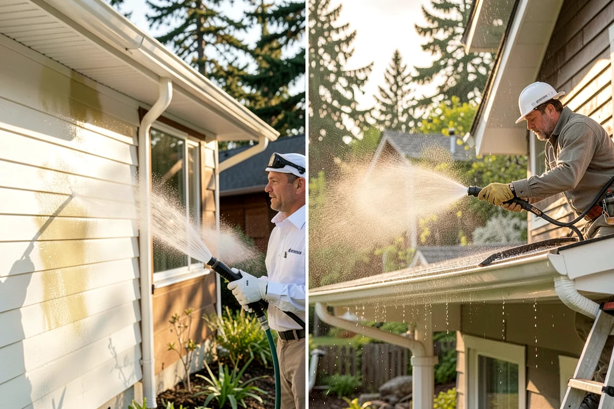 Brewery Exterior Cleaning in Puyallup, Pierce County, WA - Pre-treat sticky patio and dock zones with a degreaser