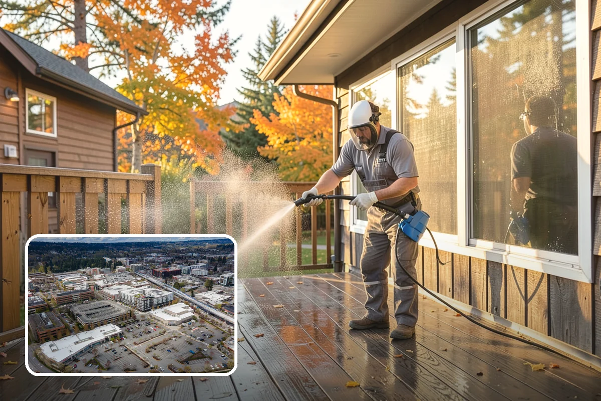 Brewery Exterior Cleaning in Redmond, King County, WA - Cuts sticky beer and sugar residue from patios and floors