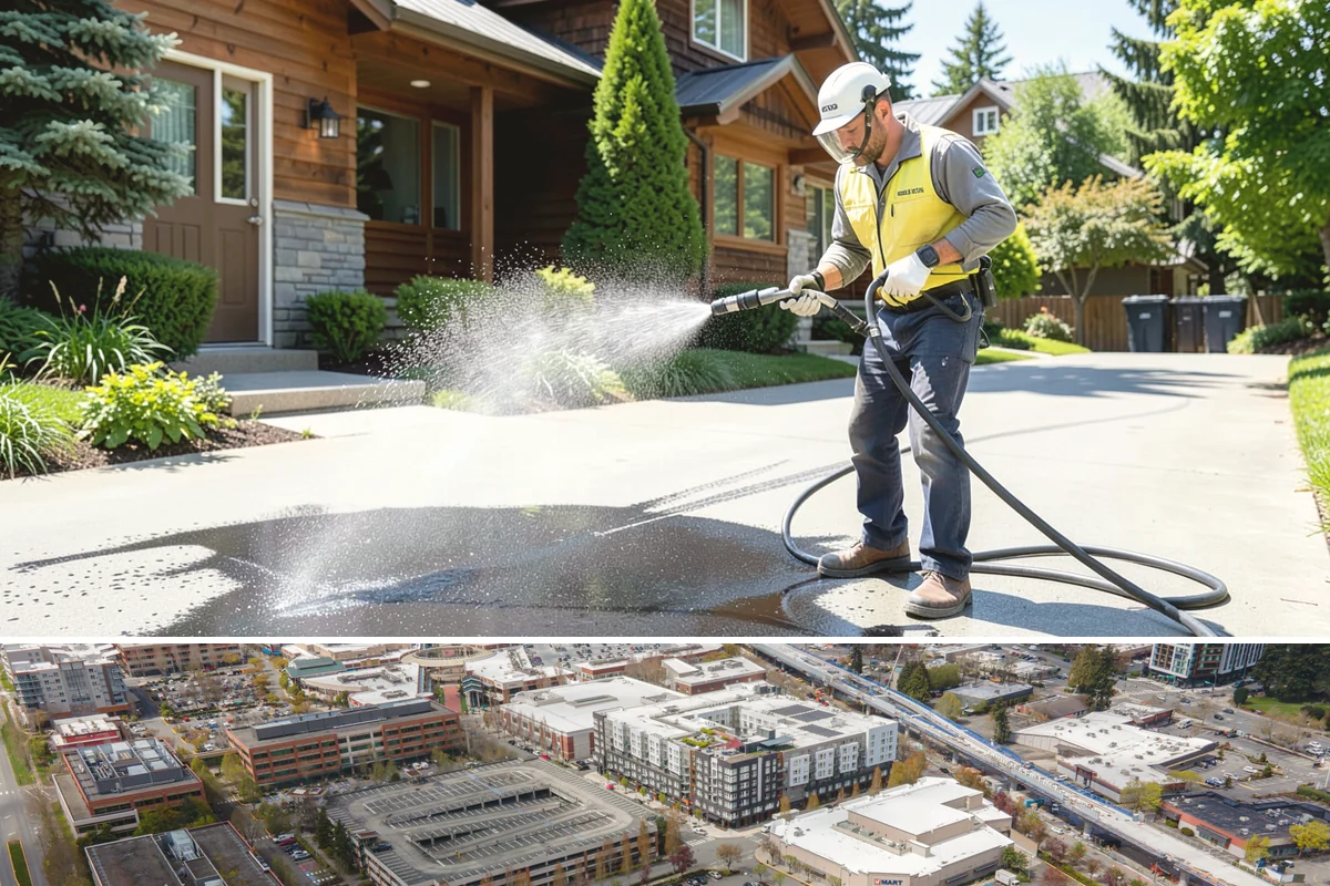 Brewery Exterior Cleaning in Redmond, King County, WA - Late spring cleaning readies patios for the busy summer taproom season, with quarterly touch-ups through the year.