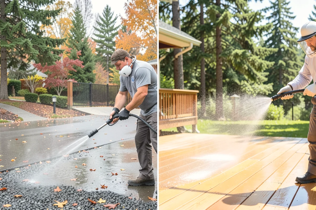 Brewery Exterior Cleaning in Ruston, Pierce County, WA - Pre-treat sticky patio and dock zones with a degreaser