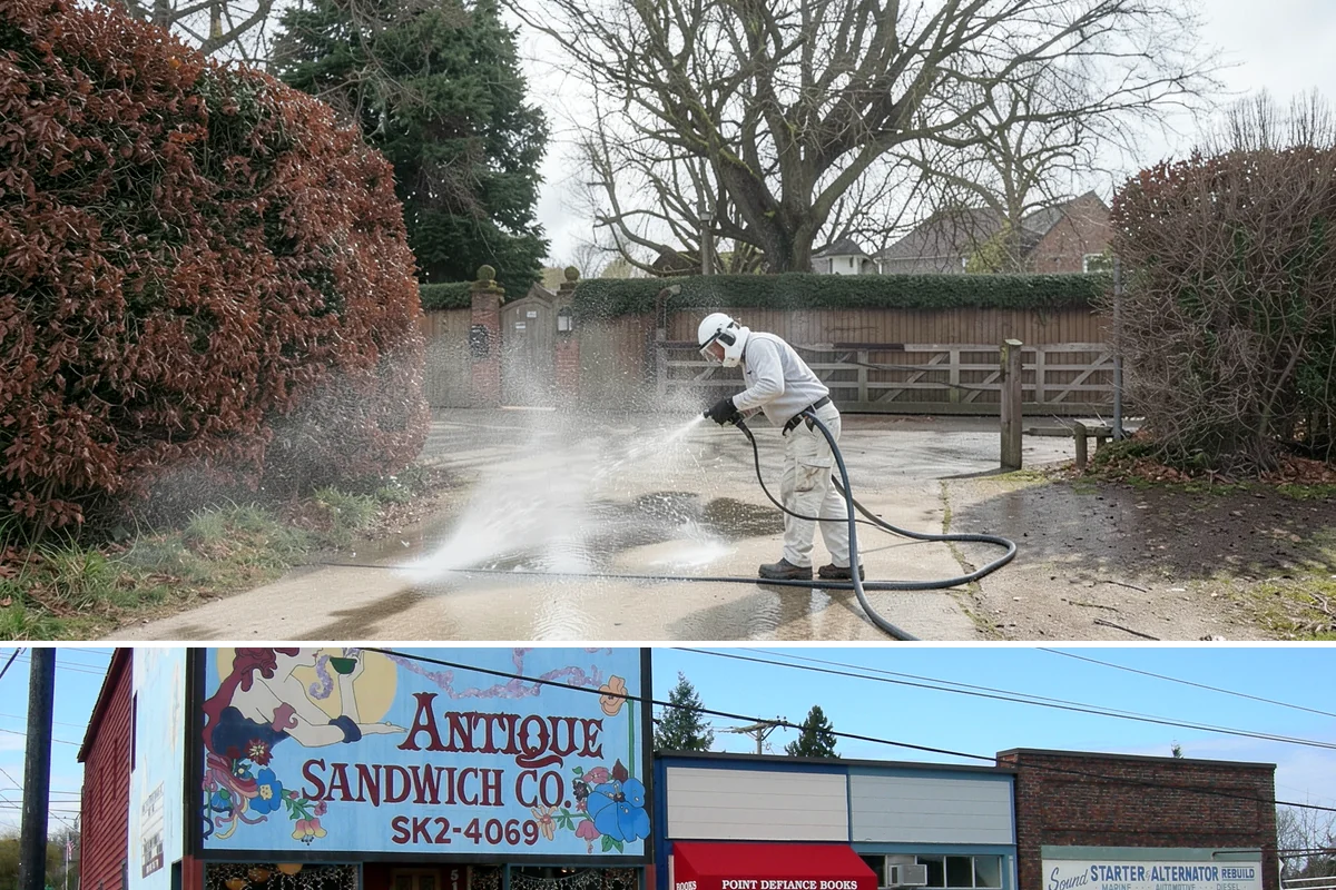 Brewery Exterior Cleaning in Ruston, Pierce County, WA - Late spring cleaning readies patios for the busy summer taproom season, with quarterly touch-ups through the year.