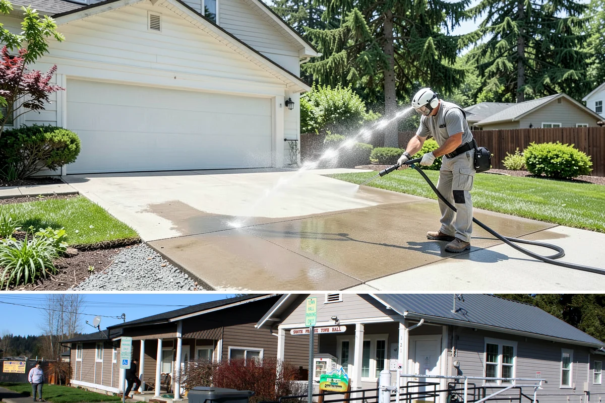 Brewery Exterior Cleaning in South Prairie, Pierce County, WA - Late spring cleaning readies patios for the busy summer taproom season, with quarterly touch-ups through the year.