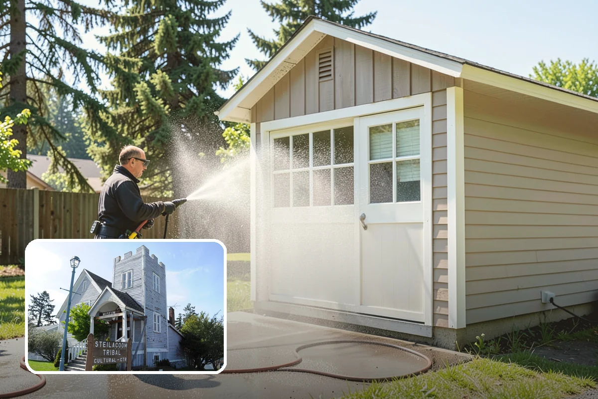 Brewery Exterior Cleaning in Steilacoom, Pierce County, WA - Cuts sticky beer and sugar residue from patios and floors