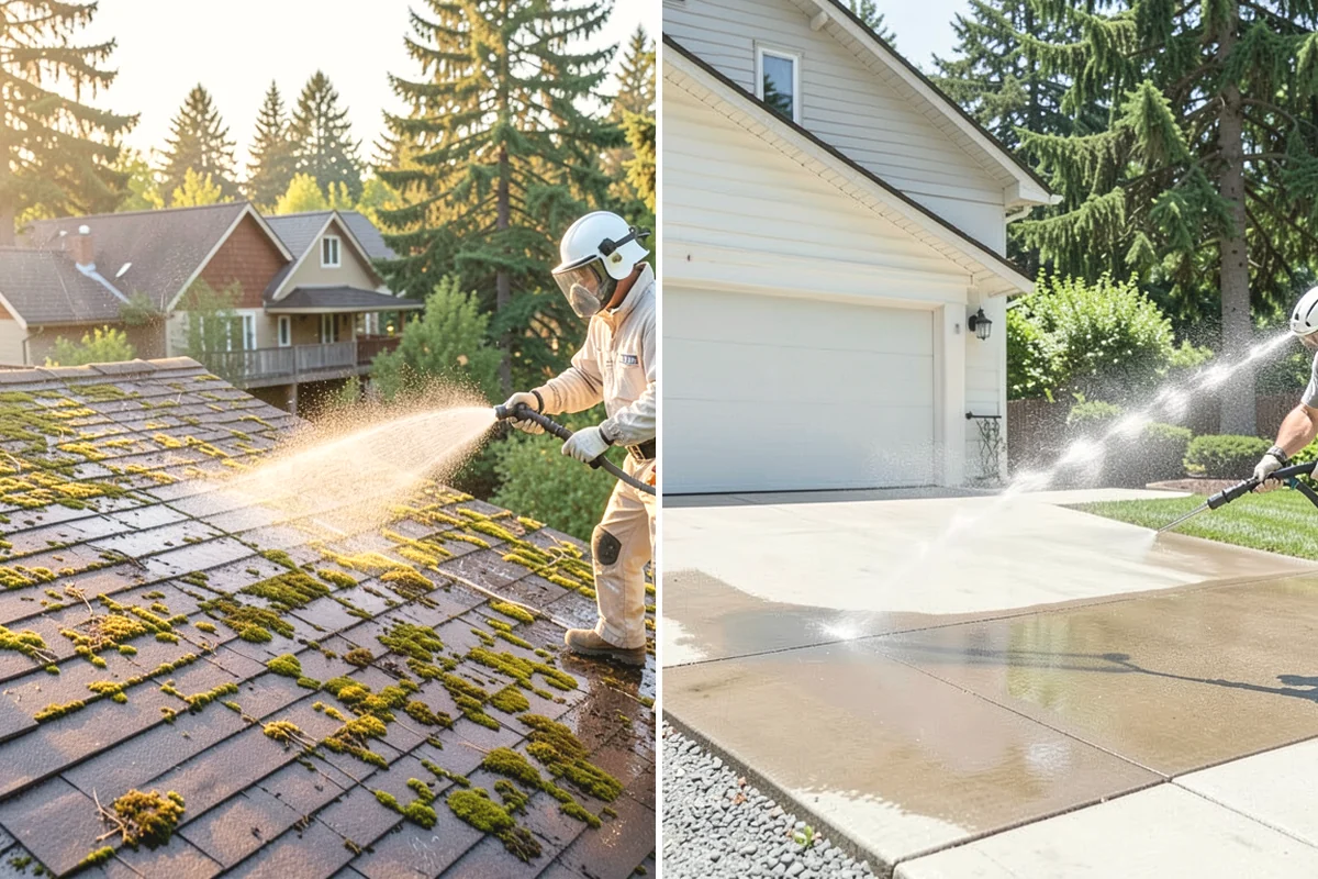 Brewery Exterior Cleaning in Steilacoom, Pierce County, WA - Pre-treat sticky patio and dock zones with a degreaser