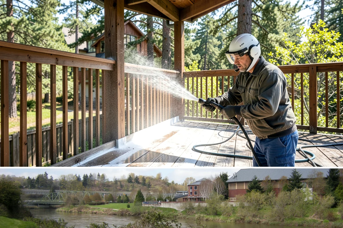Brewery Exterior Cleaning in Tukwila, King County, WA - Late spring cleaning readies patios for the busy summer taproom season, with quarterly touch-ups through the year.