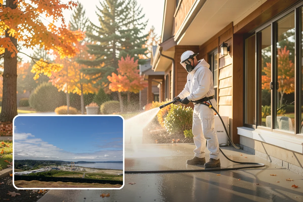 Brewery Exterior Cleaning in University Place, Pierce County, WA - Cuts sticky beer and sugar residue from patios and floors