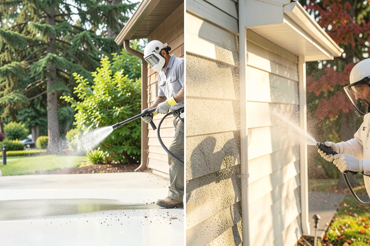 Brewery Exterior Cleaning in University Place, Pierce County, WA - Pre-treat sticky patio and dock zones with a degreaser