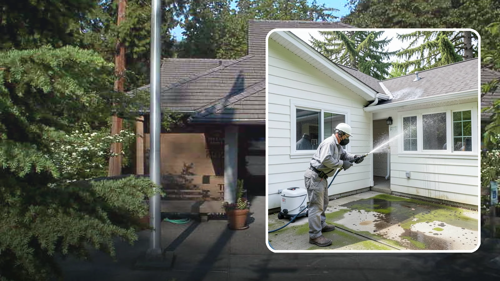 Brewery Exterior Cleaning in Yarrow Point, King County, WA - Exterior cleaning for breweries and taprooms that clears spilled beer, grain residue, and Northwest algae from patios, loading...