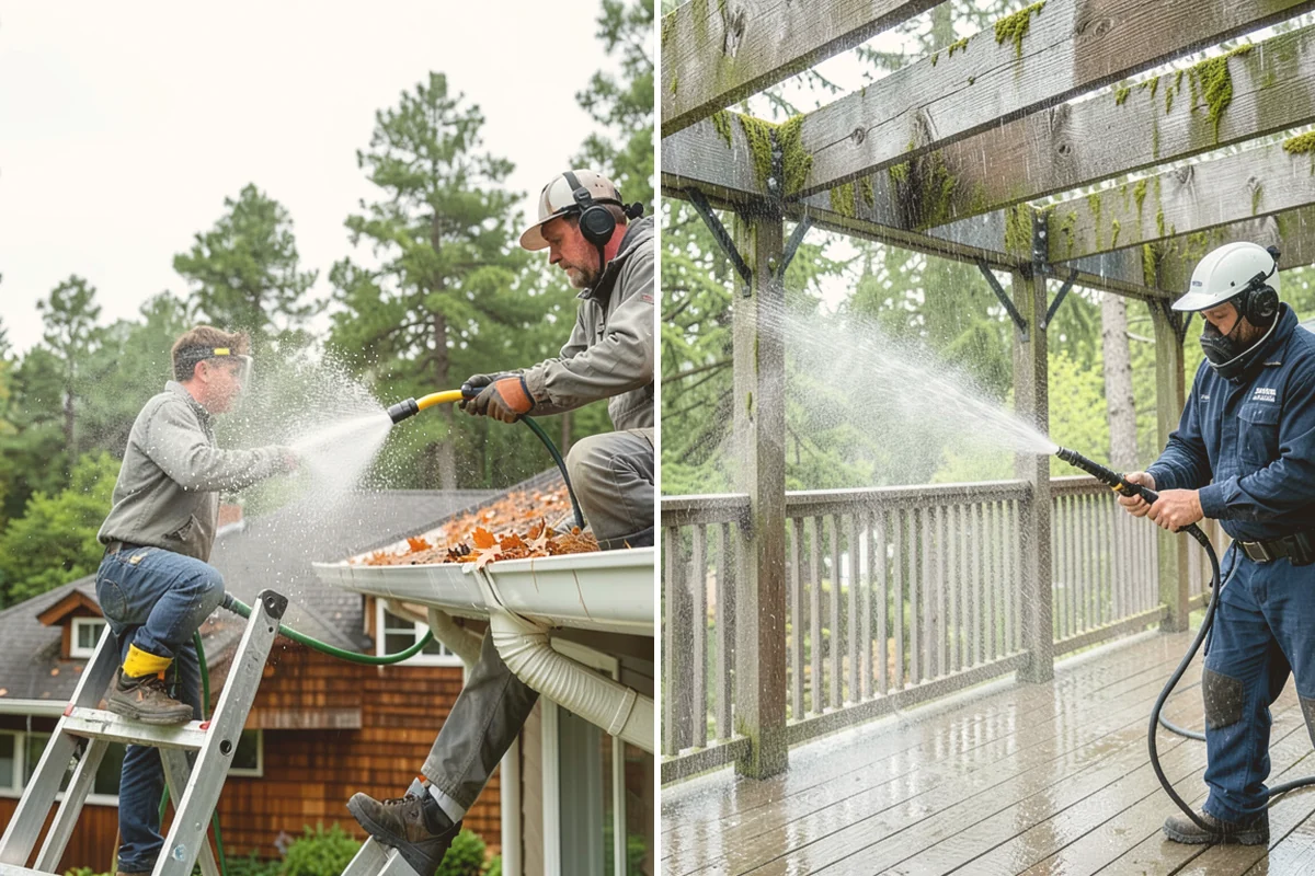 Brick Cleaning in Algona, King County, WA - Saturate adjacent plants and protect openings