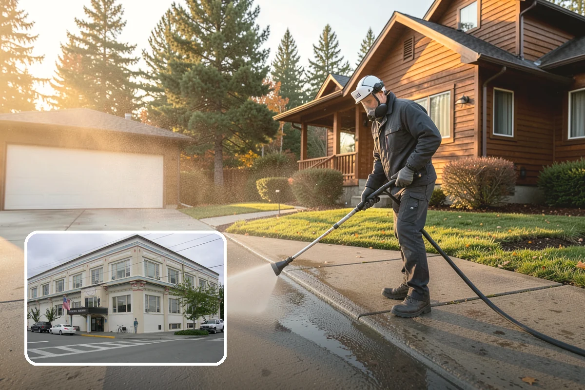Brick Cleaning in Anacortes, Skagit County, WA - Lifts moss and algae without eroding mortar joints